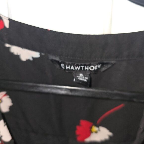 41 Hawthorn Freeman Split Neck Blouse XL | Black - Picture 4 of 7